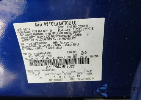 2014 Ford Taurus Se z USA, uszkodzony, nr VIN 1FAHP2D82EG170021